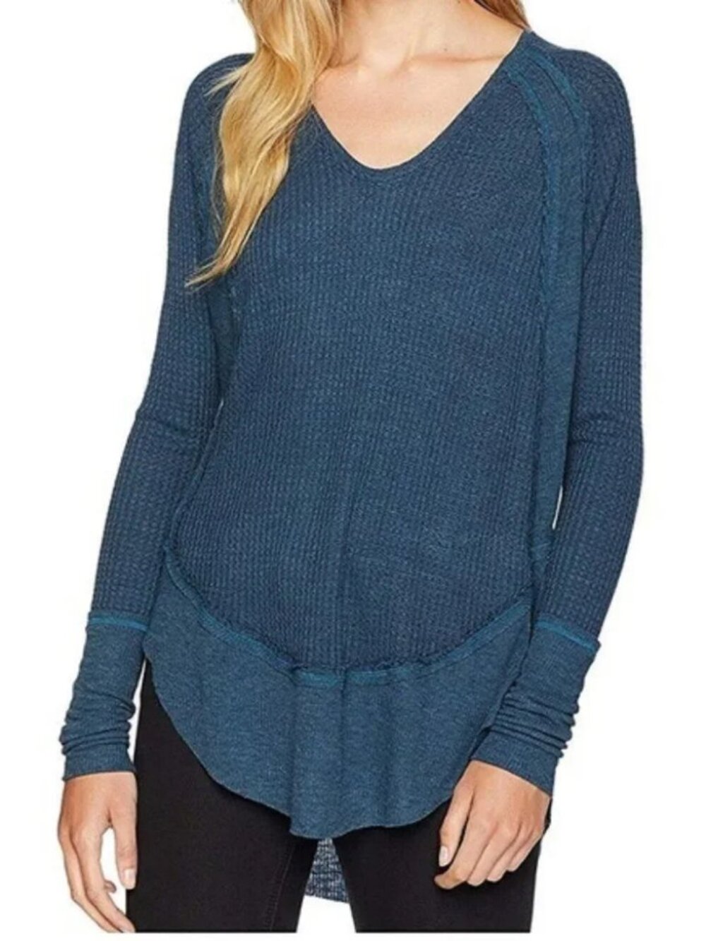 We The Free Navy Blue Scoop Neck Tee- Size S